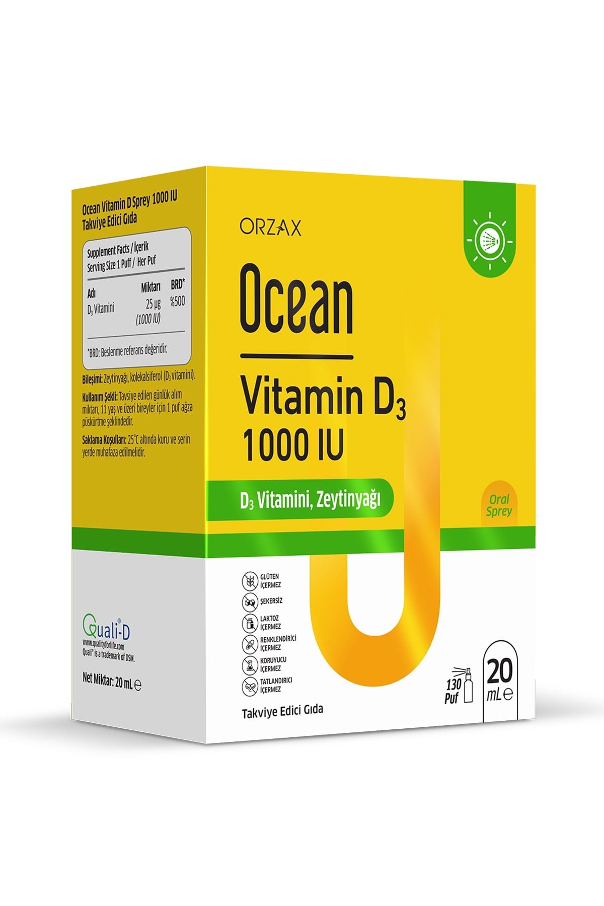 Ocean Vitamin D3 1000 IU Oral Sprey 20 ml