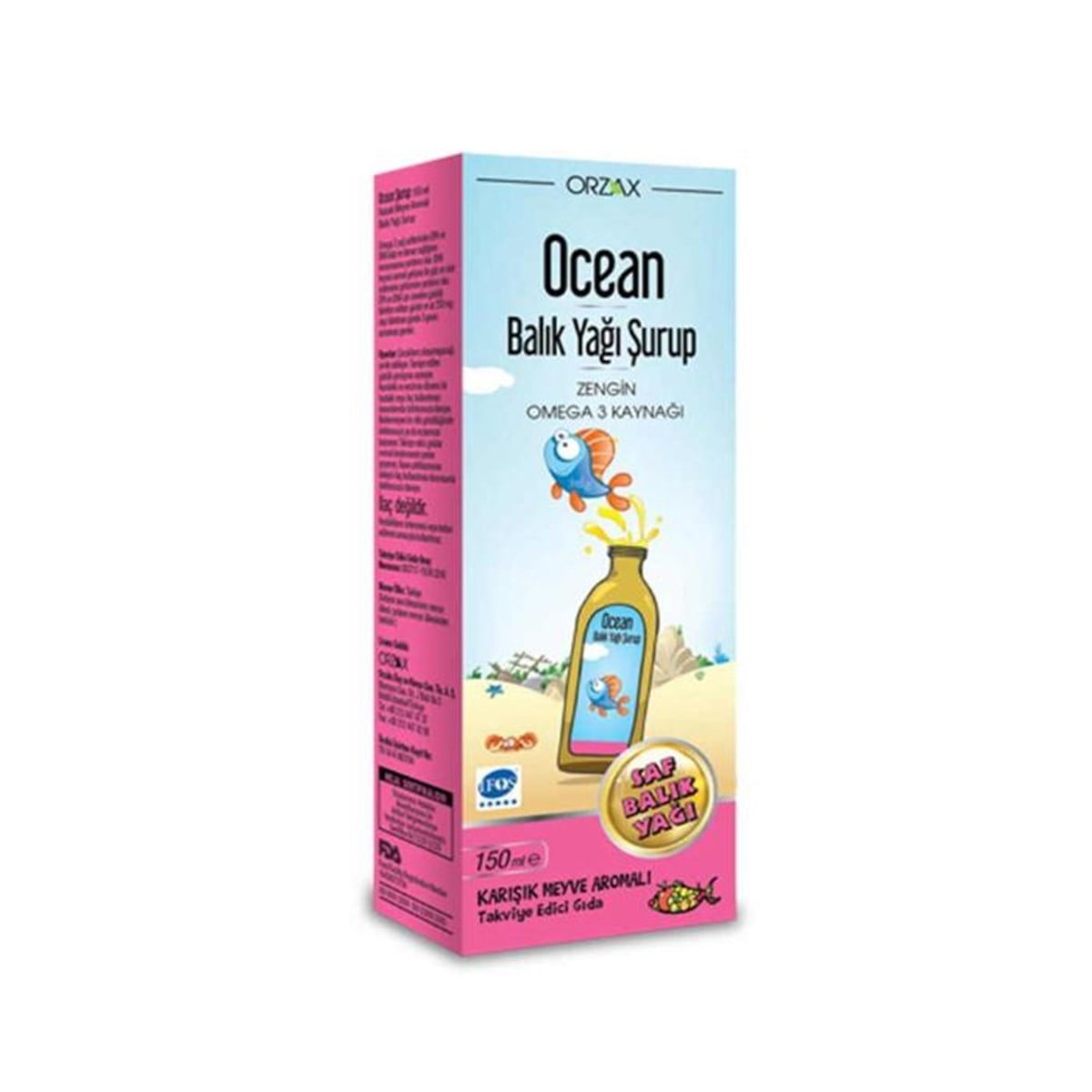 Ocean Balık Yağı Şurup Karışık Meyve Aromalı 150 mlOmega 3-Balık YağıORZAXOcean Balık Yağı Şurup Karışık Meyve Aromalı 150 ml - ozekpharma.comOcean Balık Yağı Şurup Karışık Meyve Aromalı 150 ml