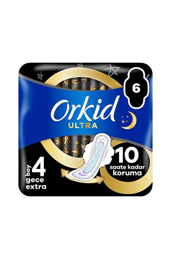 Orkid Ultra Hijyenik Ped Gece Extra No: 4 6'lı