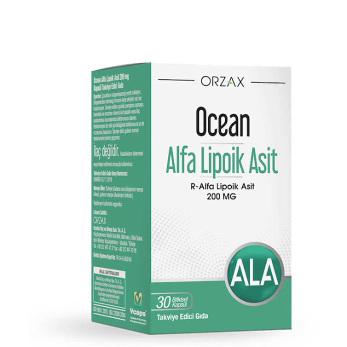 Orzax Ocean Alfa Lipoik Asit 200 mg 30 Kapsül
