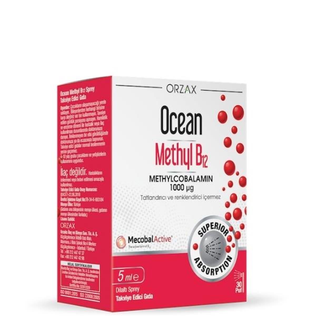 Orzax OCEAN METHYL B12 1000 MCG SPREY 5 ML
