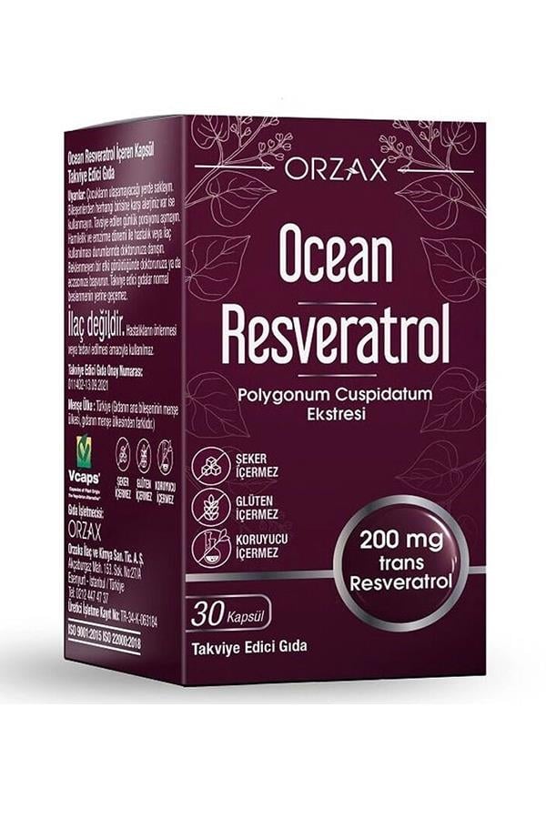 Orzax Ocean Resveratrol 200 mg 30 Kapsül