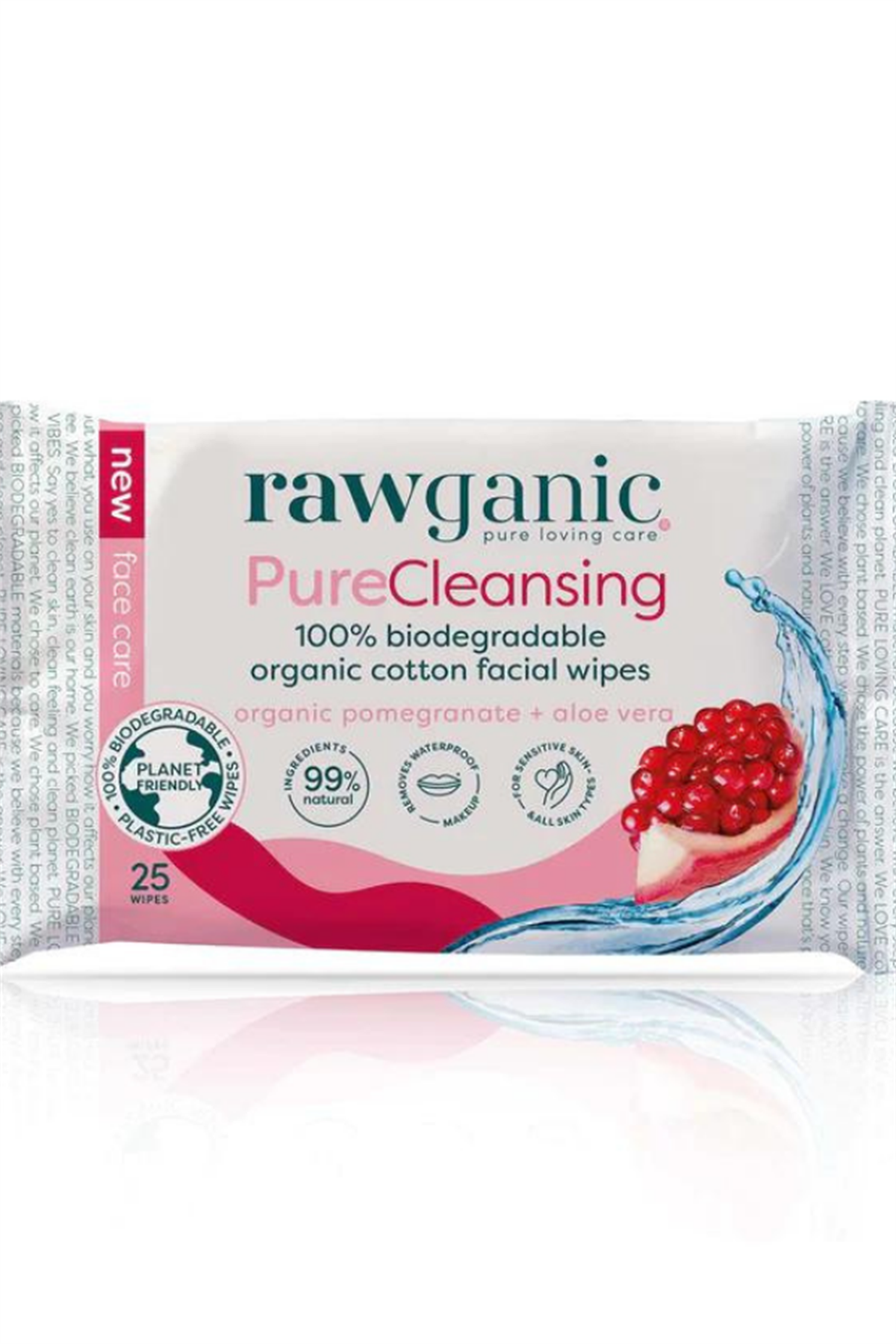 Rawganic Facial Cleansing Wipes - Nar Özlü 25 Adet