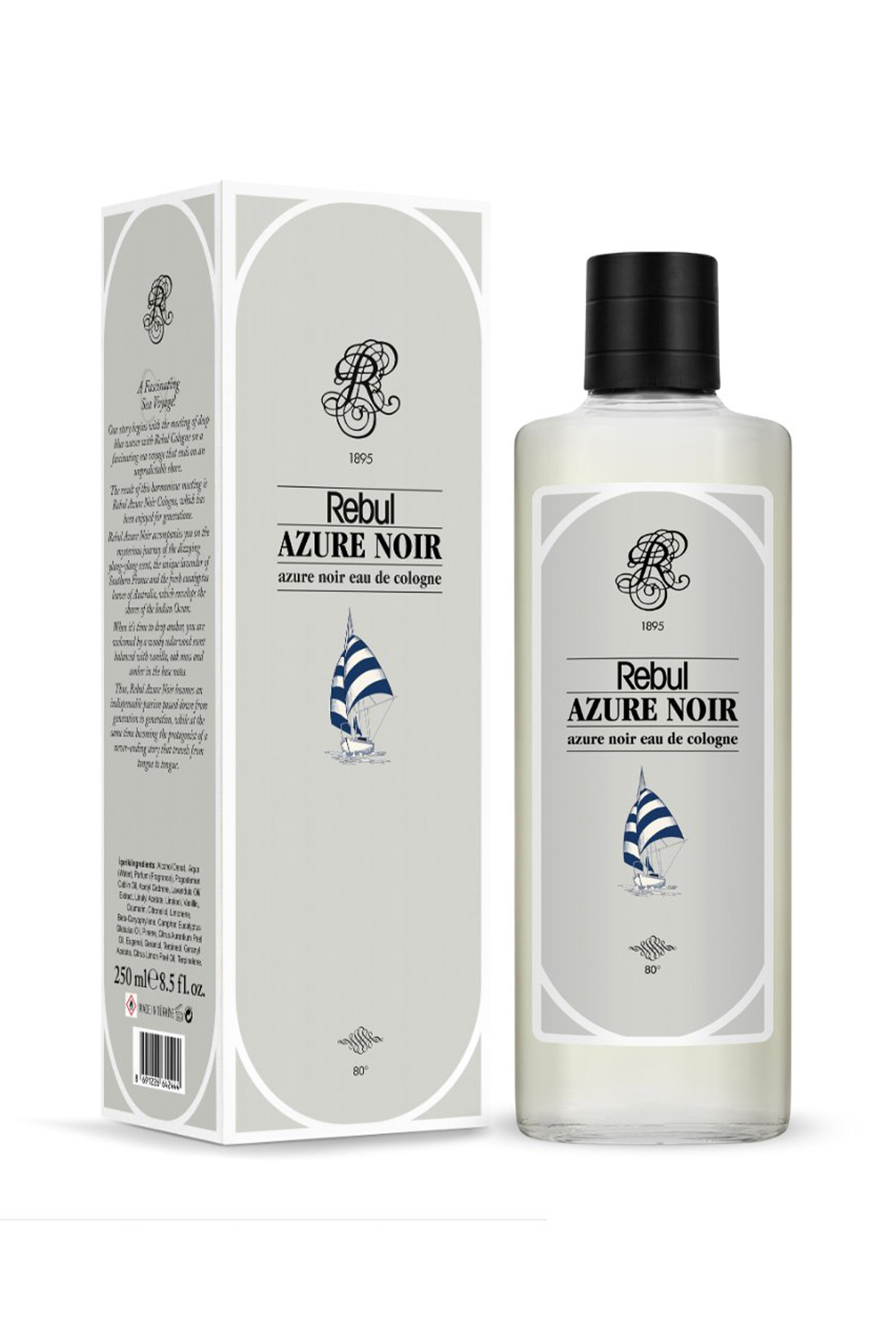 Rebul Azure Noir Kolonya Cam Şişe 250 ml
