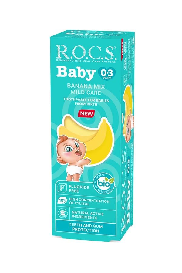 Rocs Baby 0-3 Yaş Muz Püresi Tadında Bebek Diş Macunu 45 gr