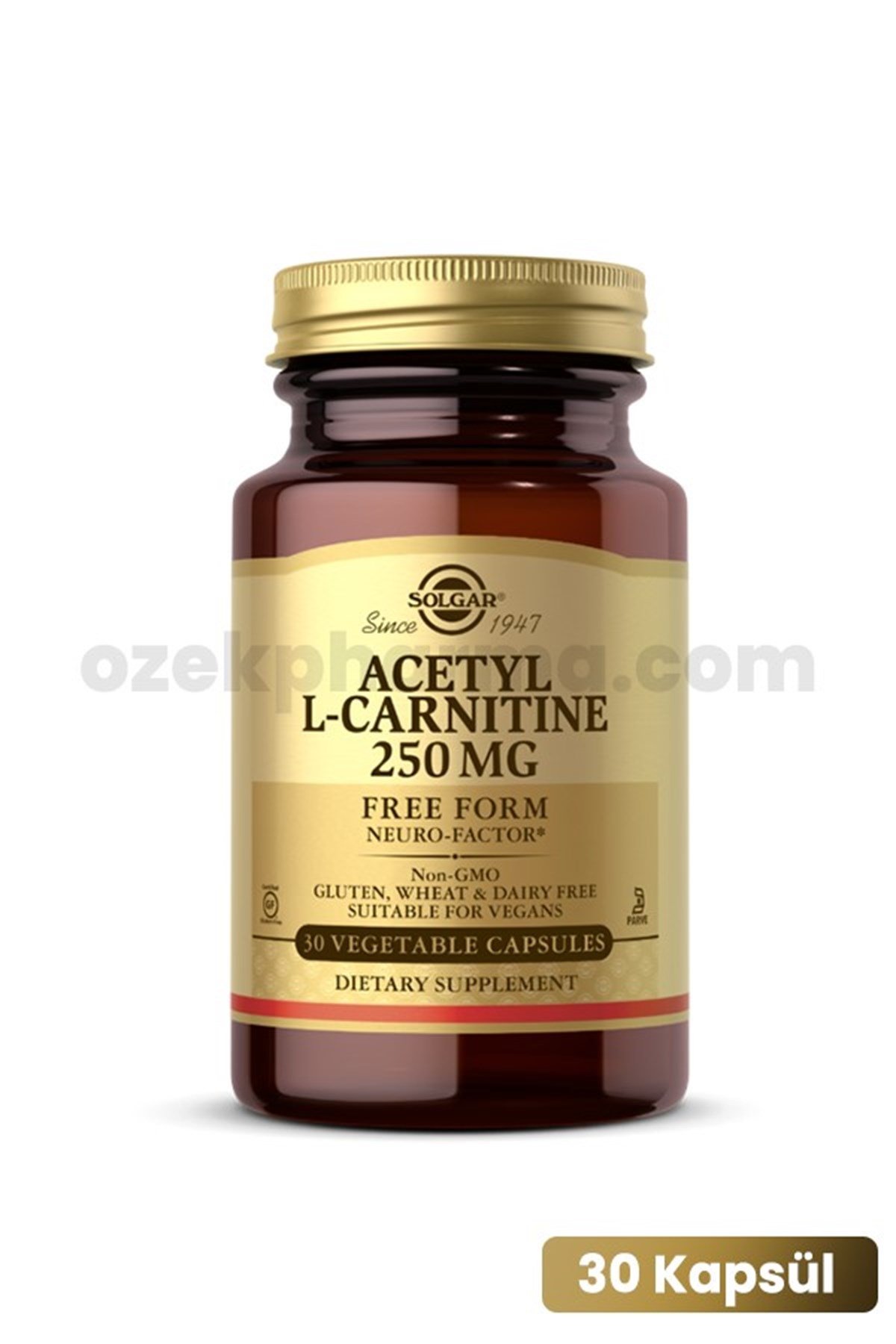 Solgar Acetyl L-Carnitine 250 mg 30 Kapsül