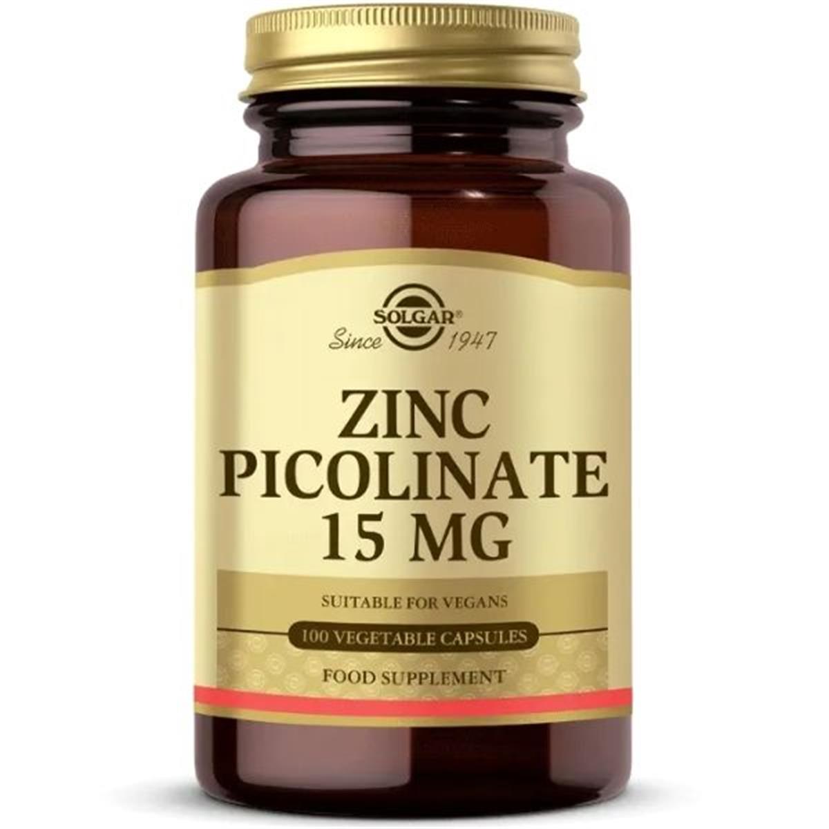 Solgar Zinc Picolinate 15mg 100 Kapsül