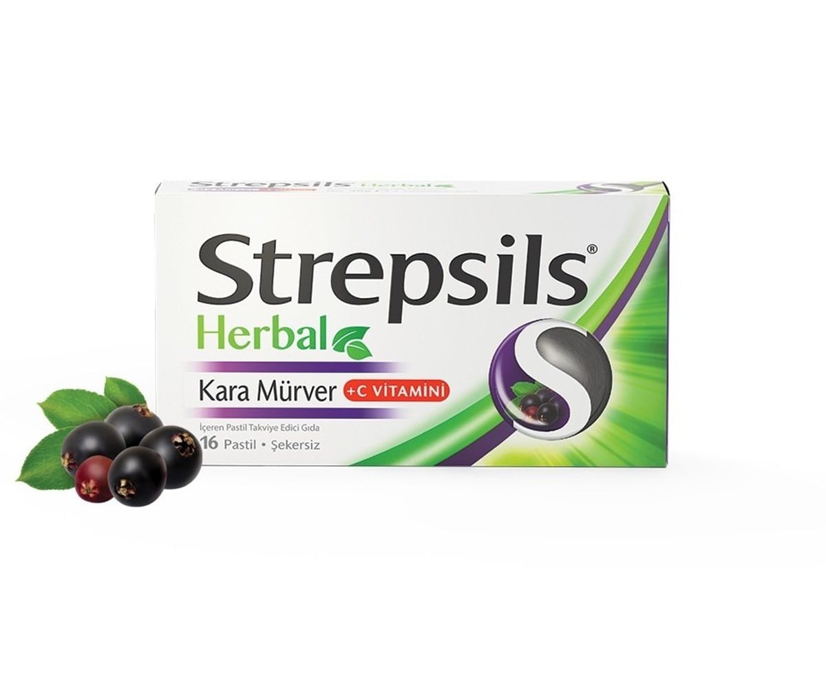 Strepsils Herbal Kara Mürver İçeren Pastil