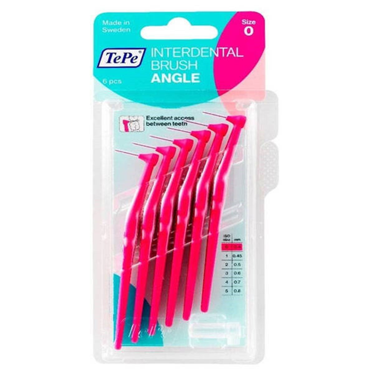 Tepe Angle Arayüz Fırçası Pembe 0,4 Mm 6'lı Paket