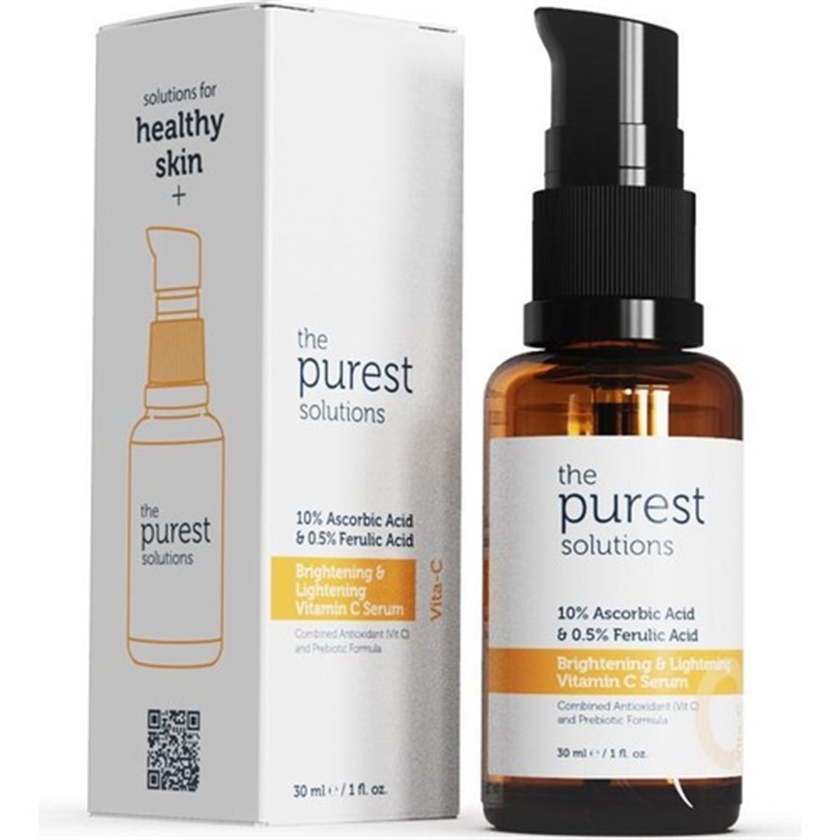 The Purest Solutions Brightening & Lightening Vitamin C Serum 10% Ascorbic Acid & 0,5% Ferulic Acid 30 ml