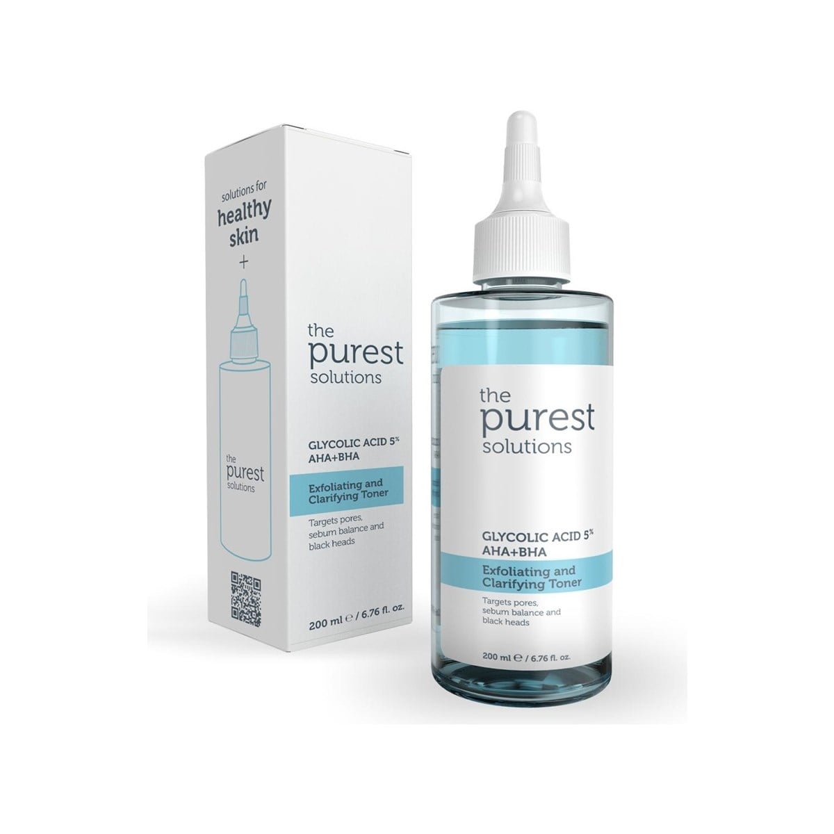 The Purest Solutions Gözenek Sıkılaştırıcı ve Arındırıcı Tonik 200 ml (Glycolic Acid 5% AHA + BHA)