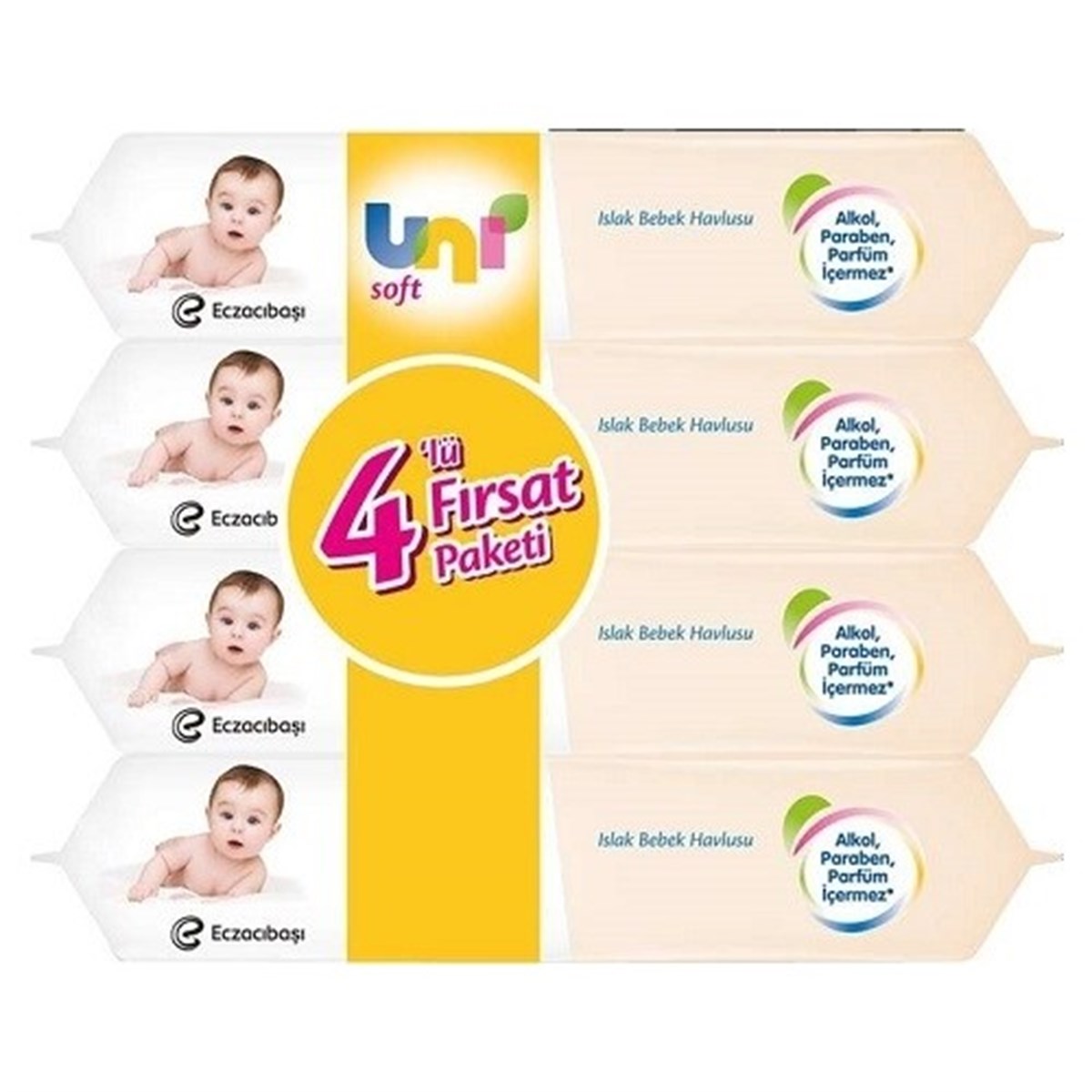 Unibaby soft sensitive ıslak havlu 4x56 adet