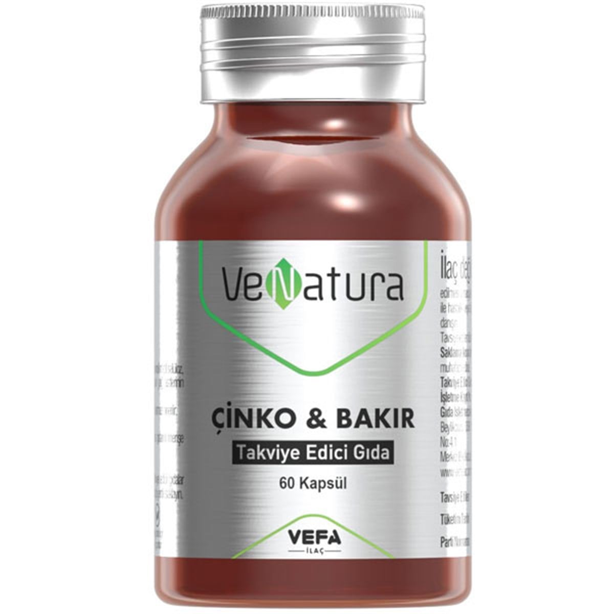 Venatura Çinko Bakır 60 Kapsül
