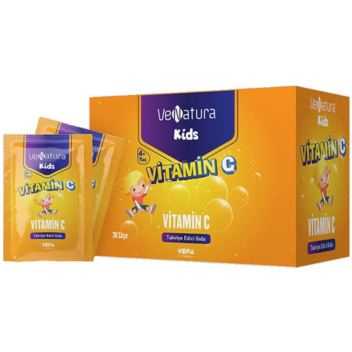 Venatura Kids Vitamin C 30 Saşe Çocuklar İçin C Vitamini Desteği