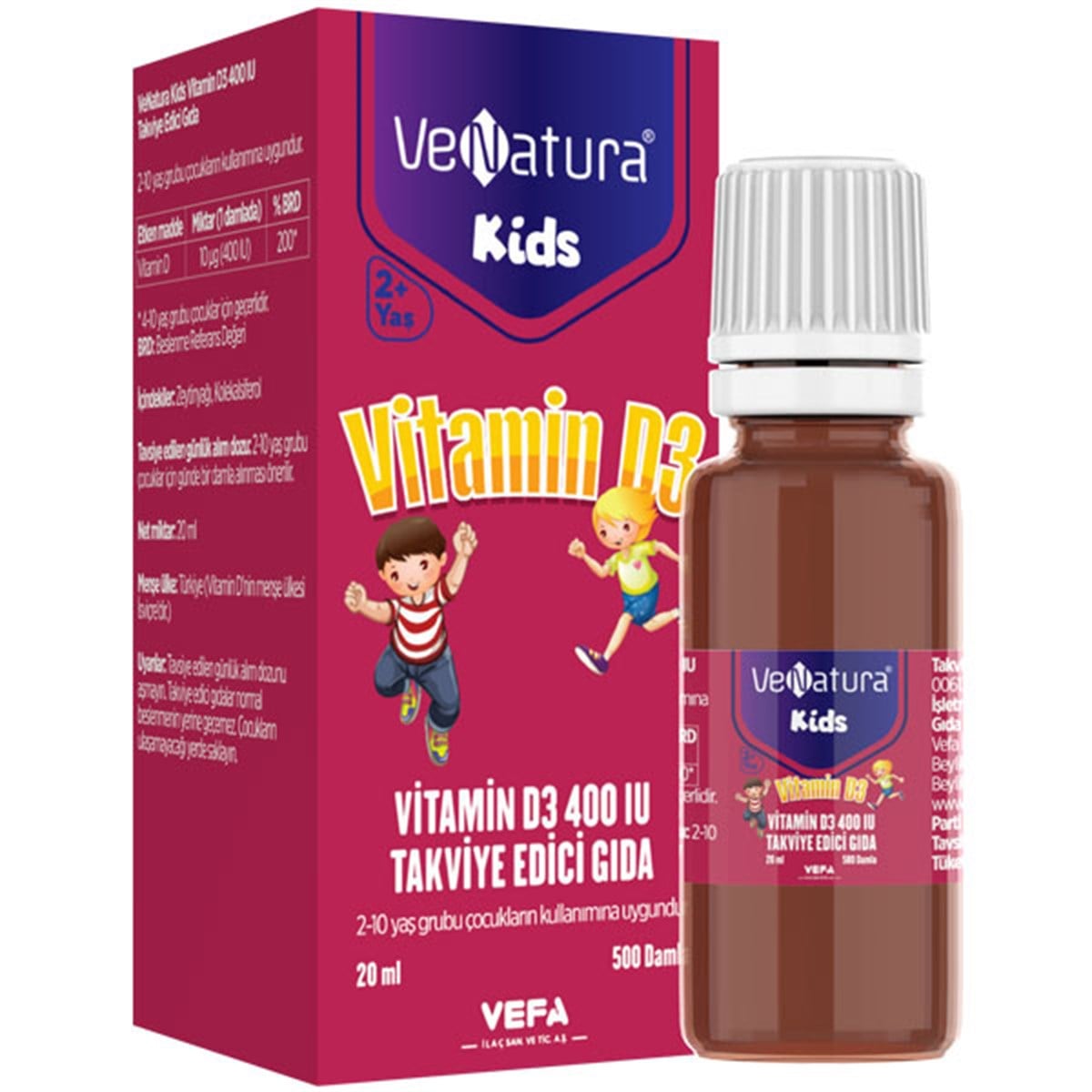 Venatura Kids Vitamin D3 400 IU 20 ML