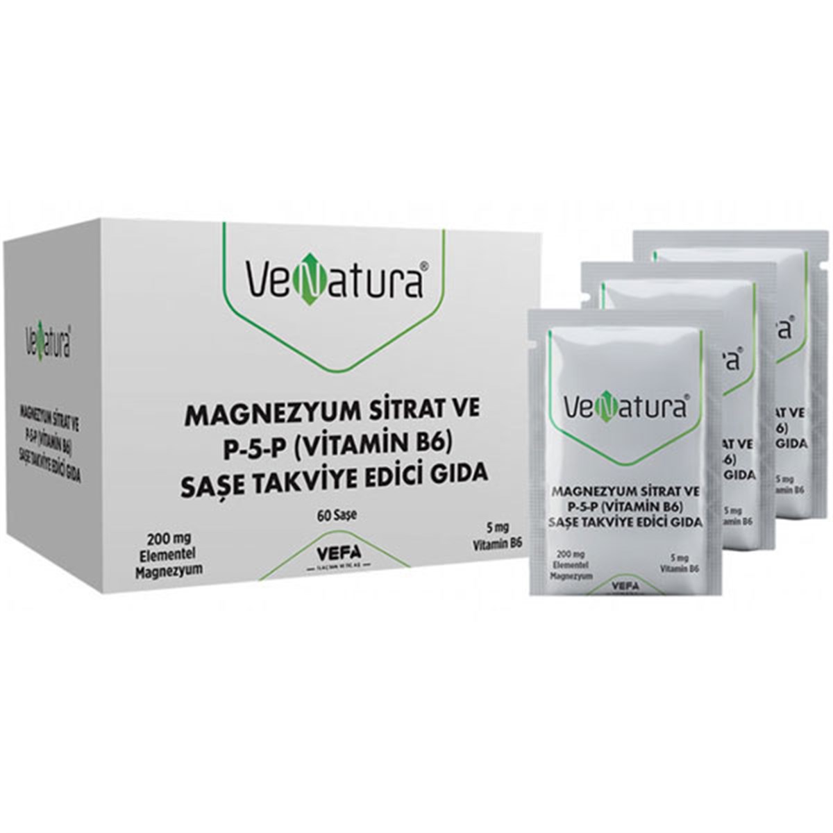 Venatura Magnezyum Sitrat P 5 P Vitamin B6 60 Saşe