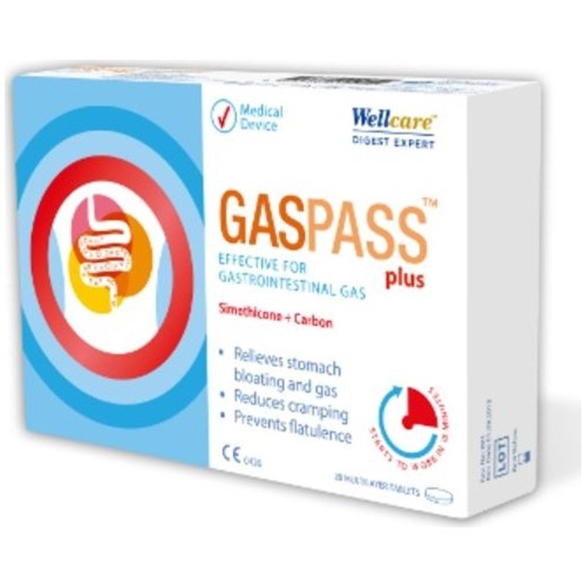 Wellcare Gaspass Plus 20 Tablet