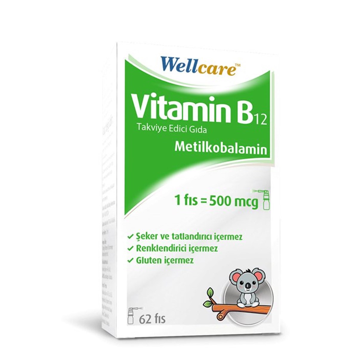 Wellcare Vitamin B12 500 mcg Dil Altı Sprey 5 ml