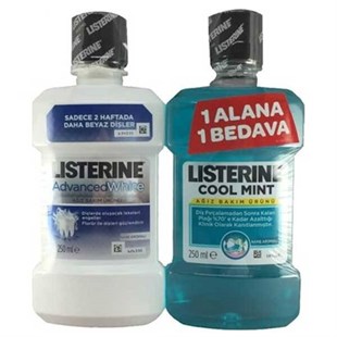 Listerine Advanced White 250 ml + Cool Mint 250 ml