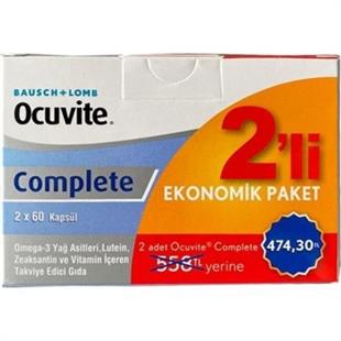 Ocuvite Complete 60 Kapsül - 2li Fırsat Paketi (474,30 TL Etiketli)