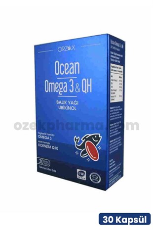 Orzax Ocean Omega3 & QH 30 Kapsül