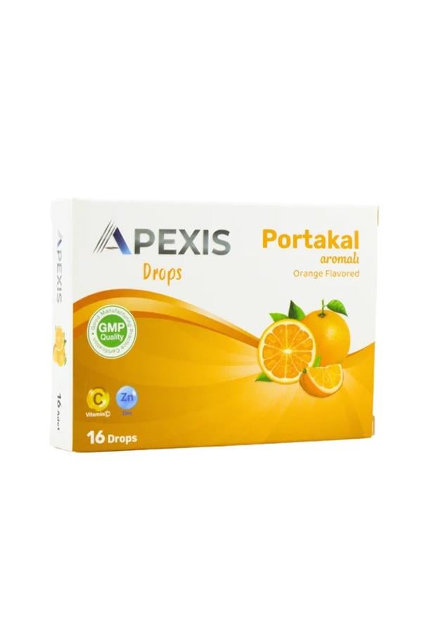 Apexis Drops Portakal Aromalı Pastil 16'lı