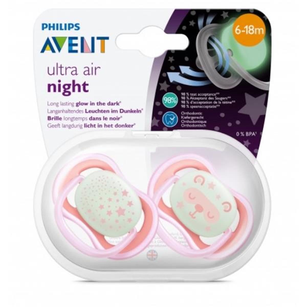 Avent SCF376/22 Ultra Air Night 6-18 Ay Emzik Kız 2'li