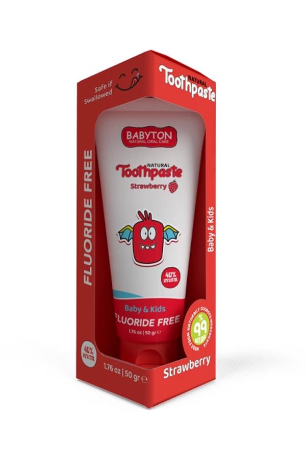 Babyton Organik Doğal Çilek Aromalı Diş Macunu 50 gr
