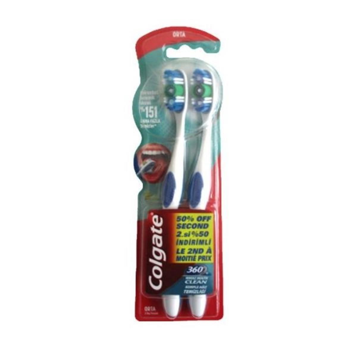 Colgate 360 Diş Fırçası Orta 1+1