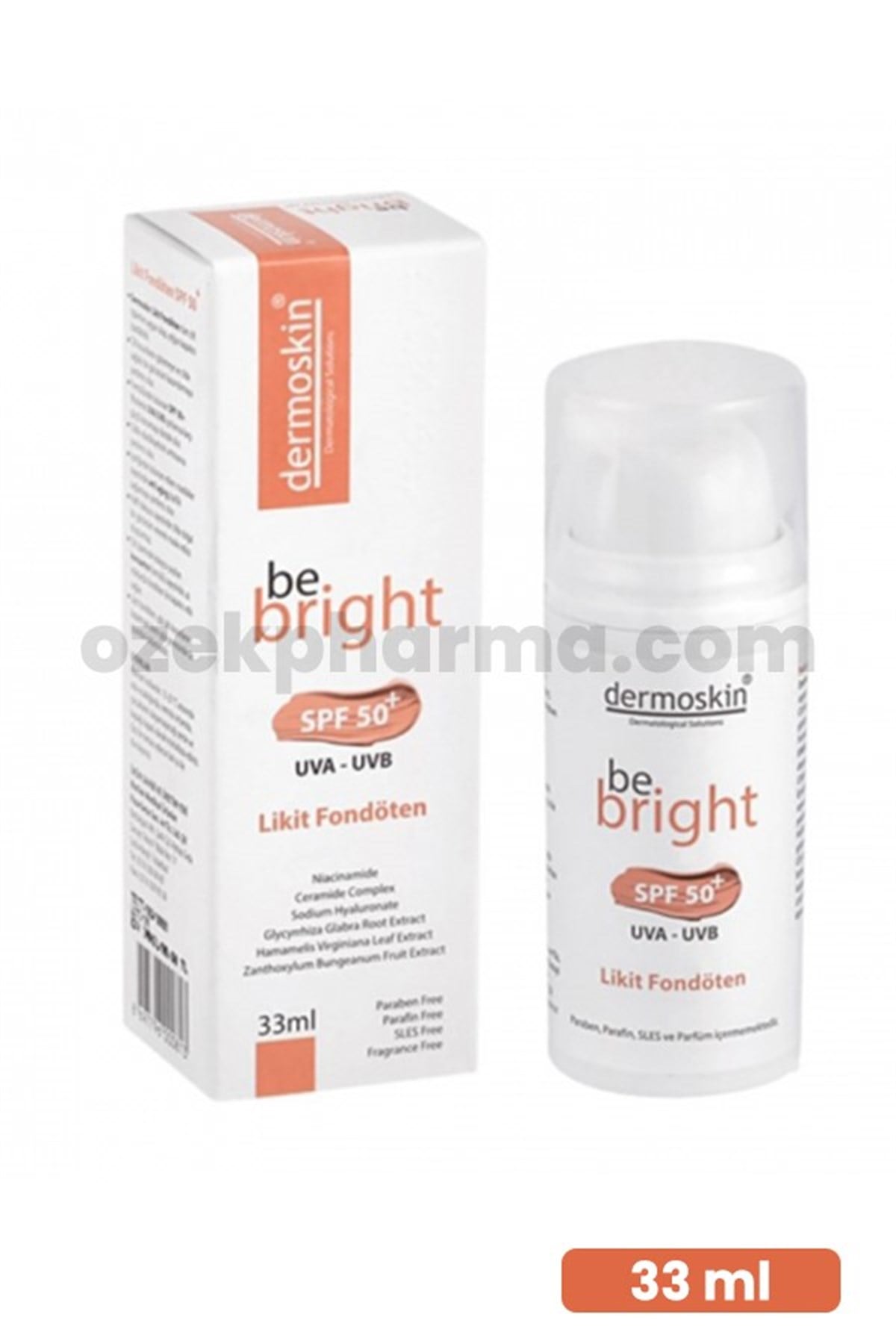 Dermoskin Be Bright SPF50+ Likit Fondöten 33ml