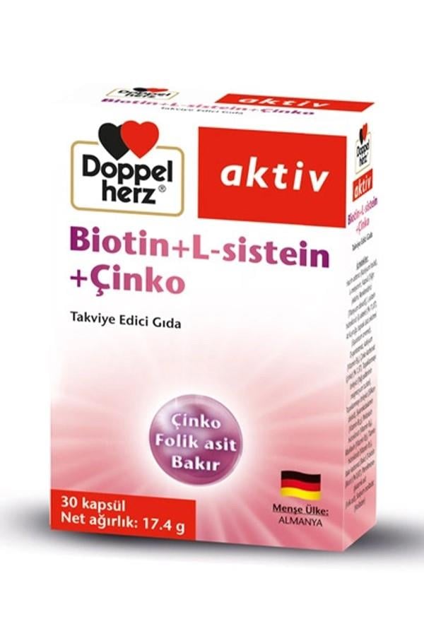 Doppelherz Biotin + L-Sistein + Çinko 30 Kapsül