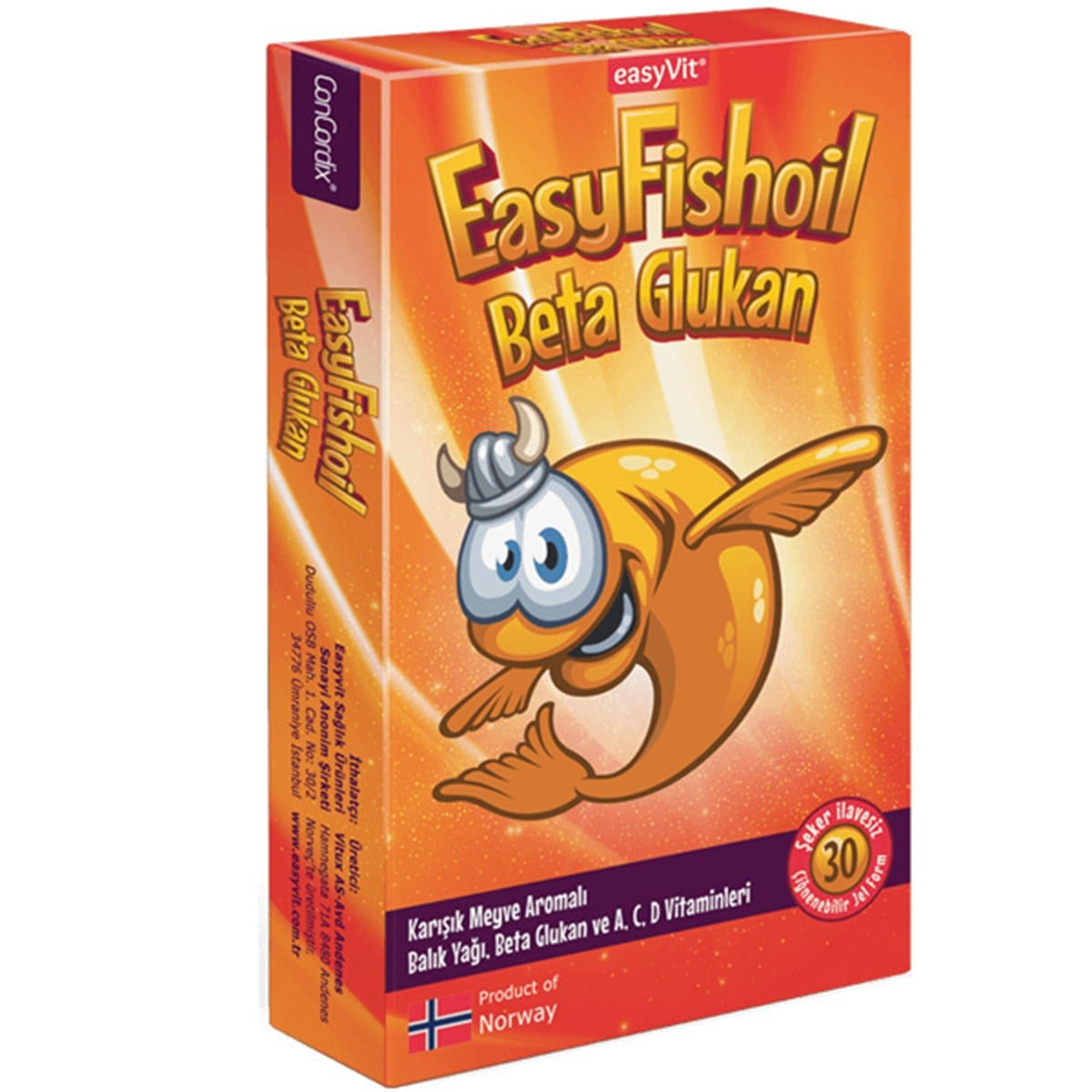 EasyFishoil Beta Glukan Karışık Meyve Aromalı 30 Jel Tablet