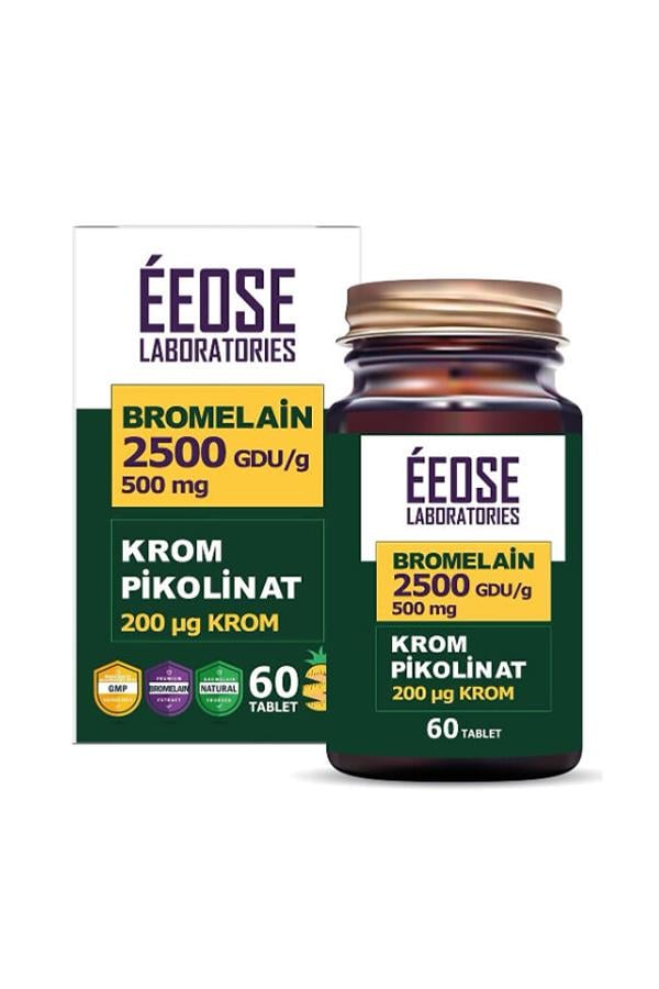 Eeose Bromelain ve Krom Pikolinat 60 Tablet
