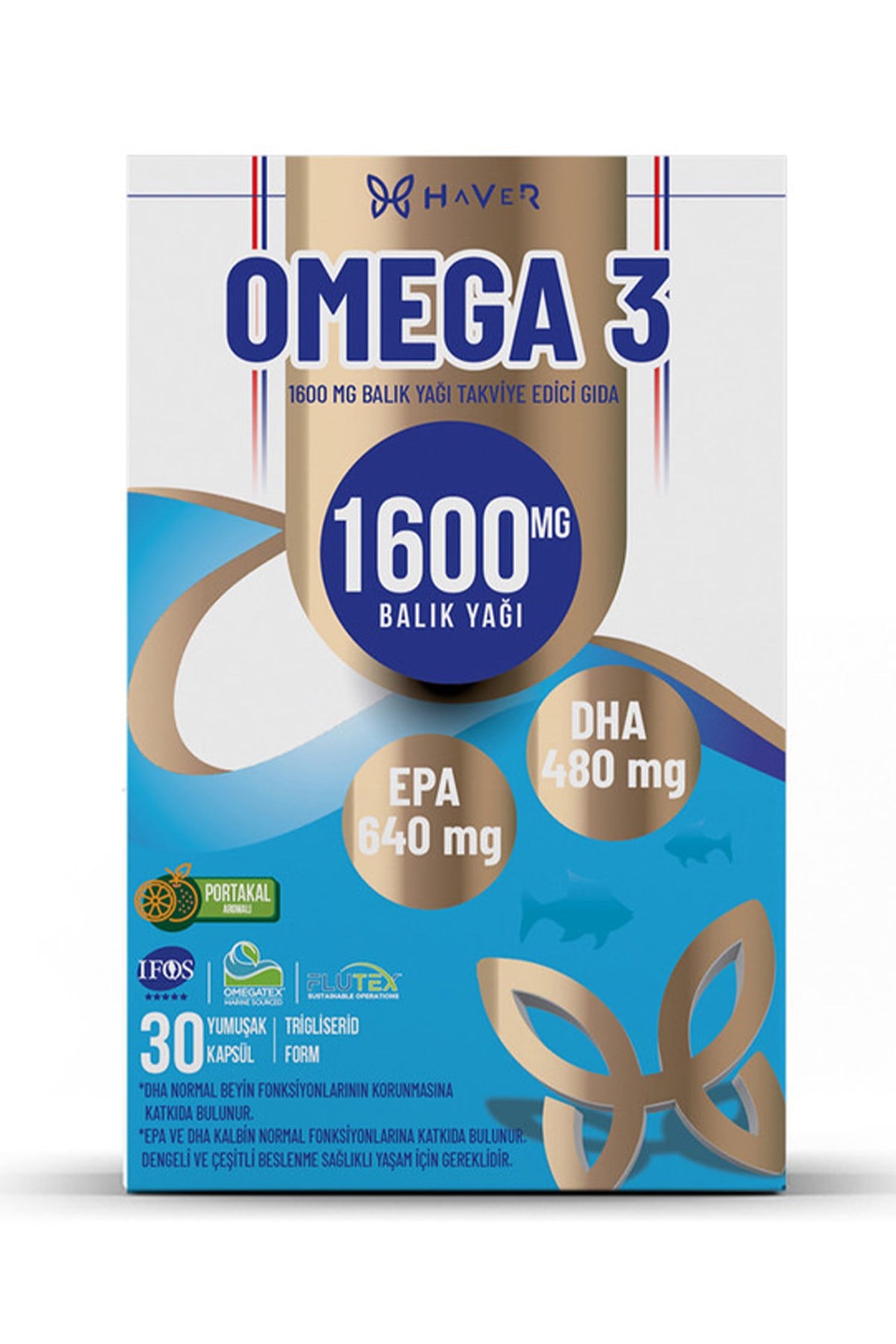 Haver Omega 3 1600 mg 30 Kapsül