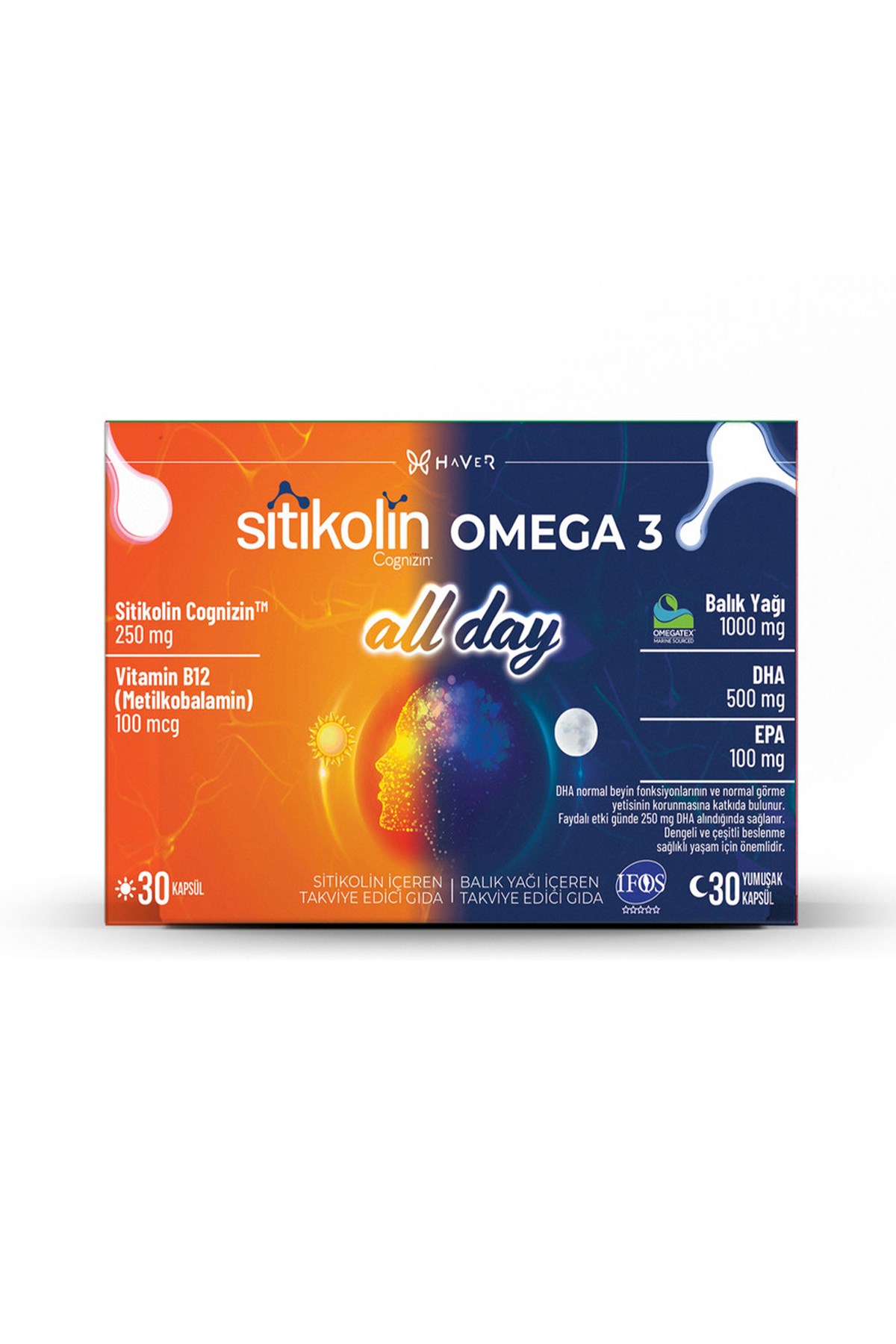 Haver Sitikolin Omega 3 Allday 60 Yumuşak Kapsül