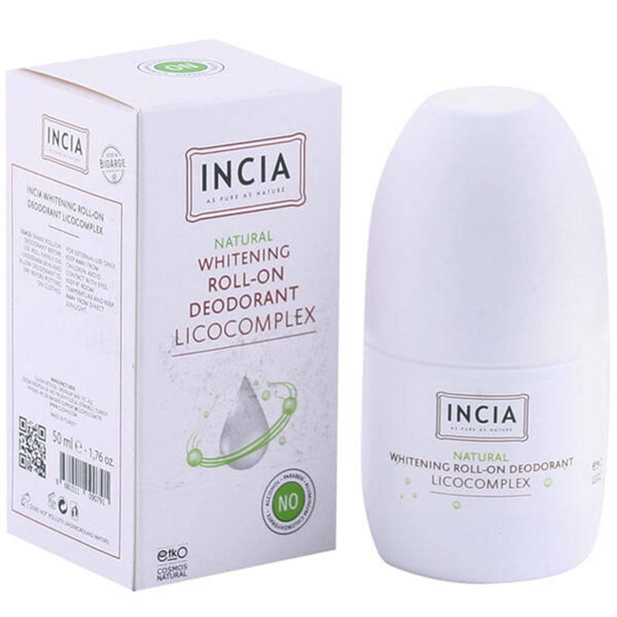 İncia Natural Whitening Roll On Deodorant 50 ml Beyazlatıcı