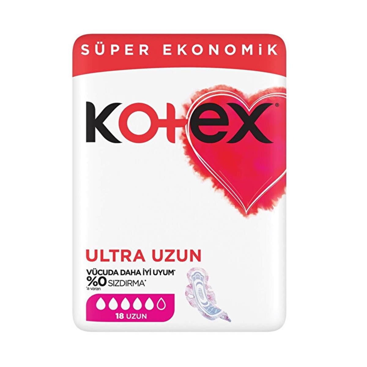 Kotex Ultra Uzun Hijyenik Ped 18 Adet