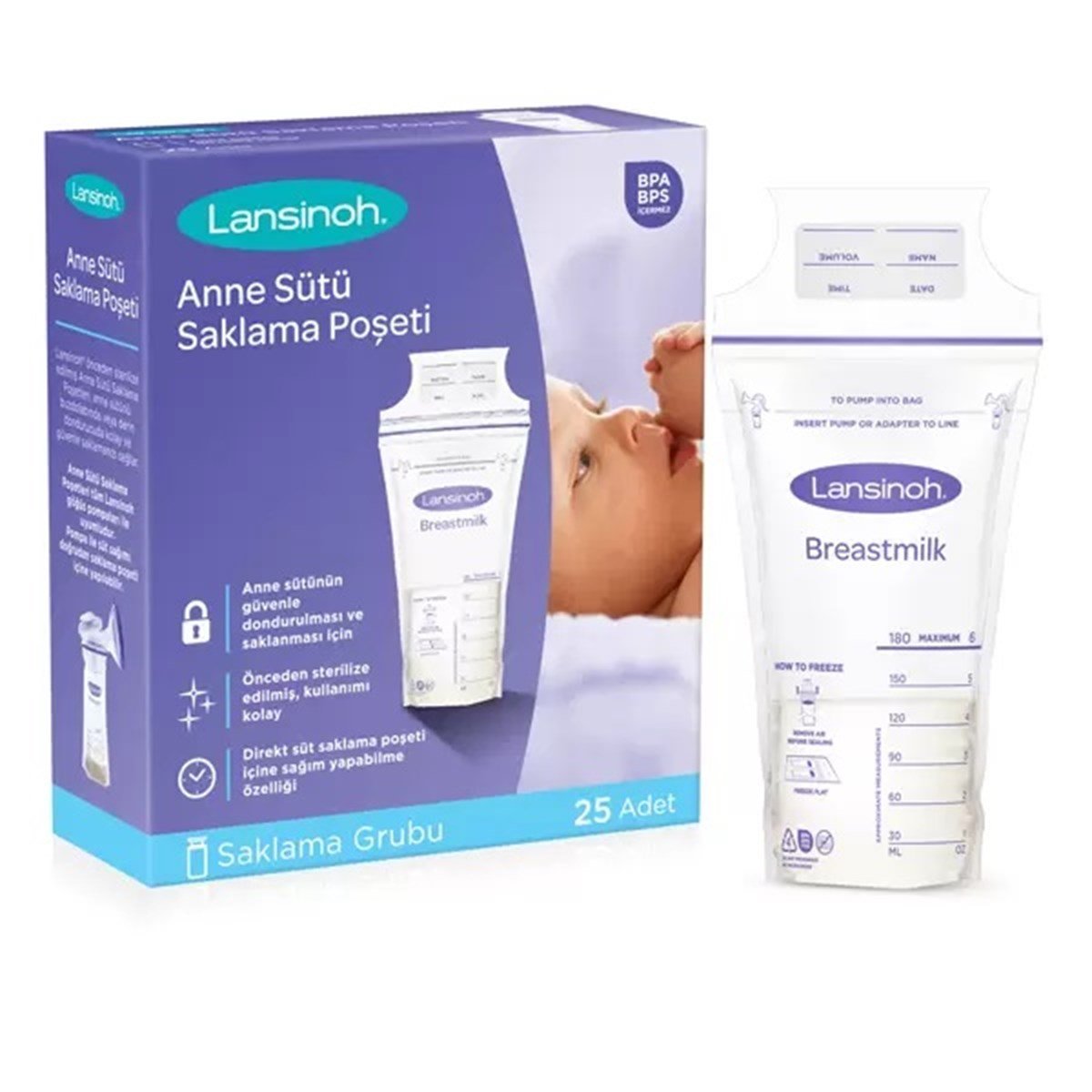 Lansinoh Süt Saklama Poşeti 25 Adet