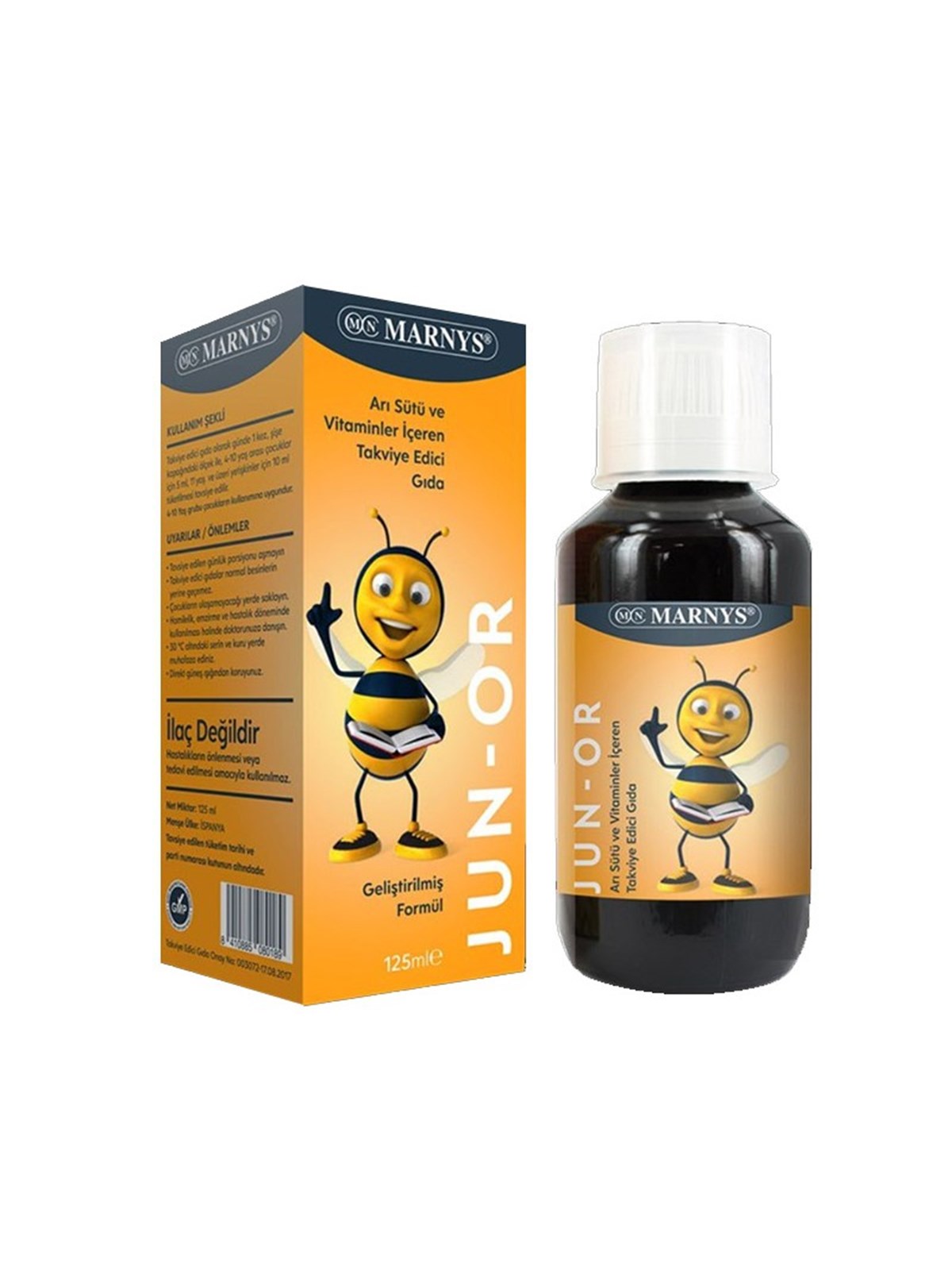 Marnys Junor Arı Sütü ve Multivitamin Şurup 125 ml