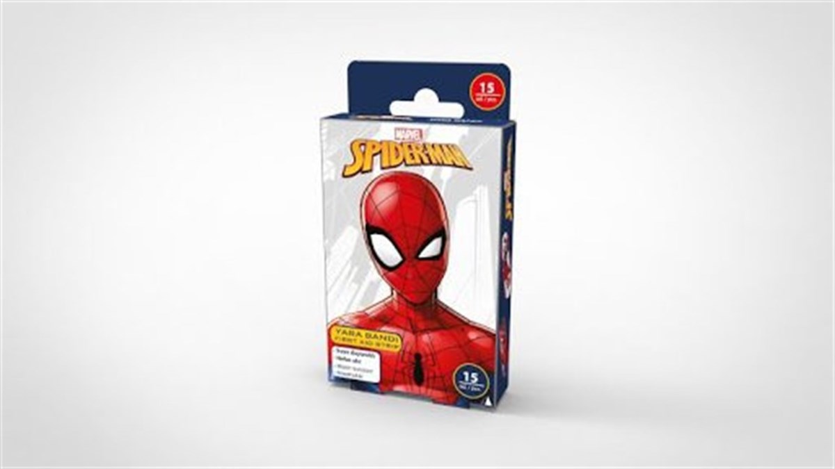 Marvel Spiderman Suya Dayanıklı Yarabandı 15'li