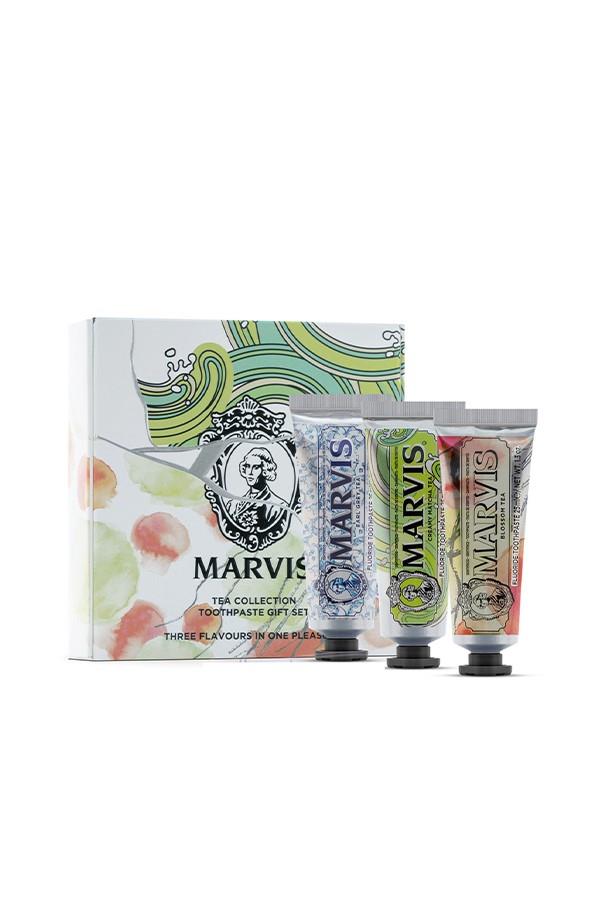 Marvis Diş Macunu Seti - Creamy Matcha Tea 25 ml + Earl Grey Tea 25 ml + Blossom Tea 25 ml