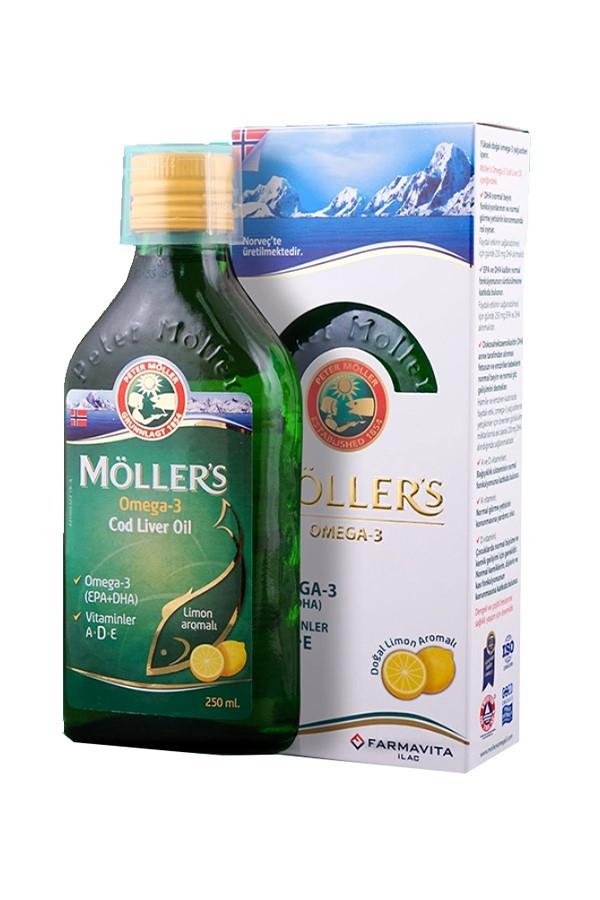 Möller's Omega 3 Limonlu Balık Yağı Şurubu 250 ml