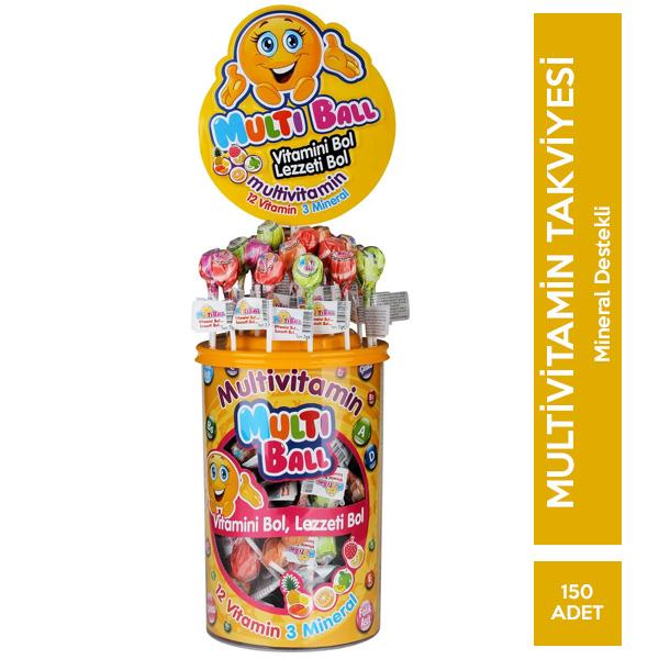 Multiball Lolipop Multivitamin 150'li