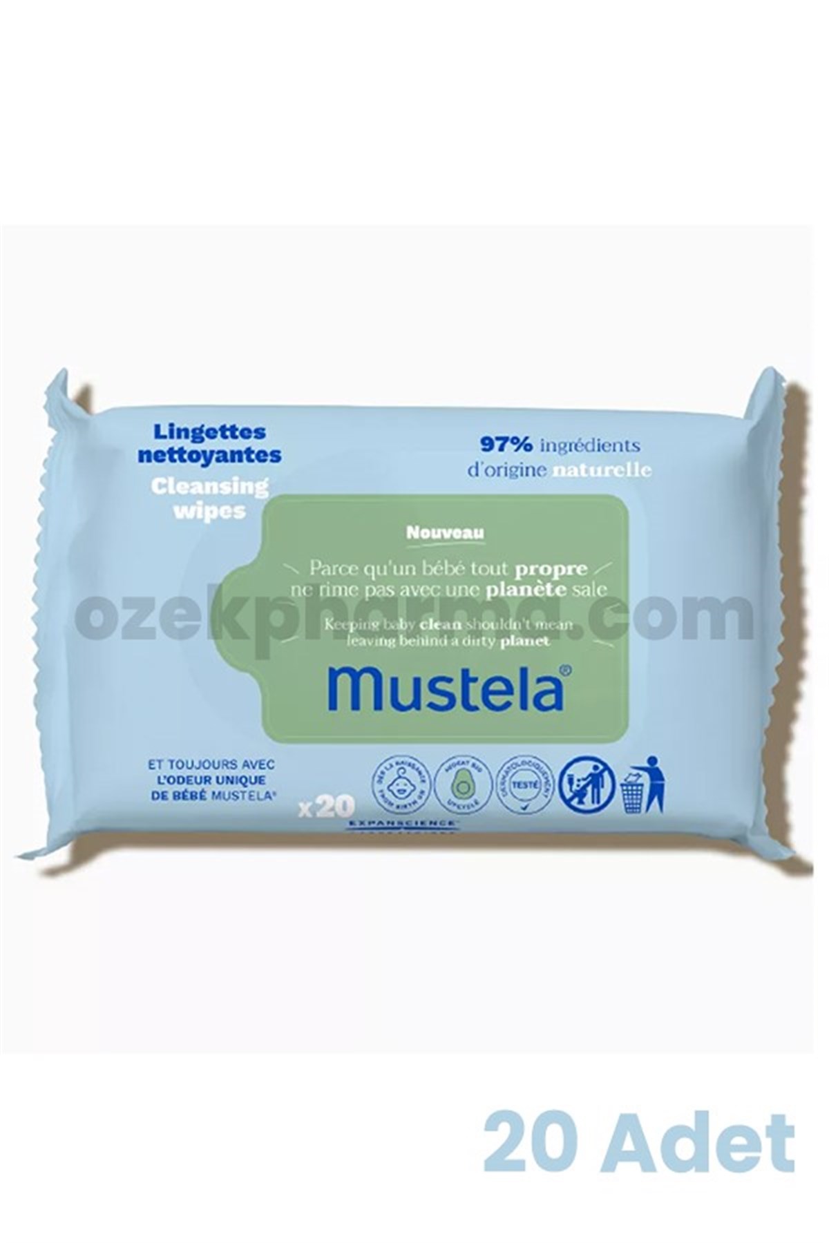 Mustela Eco Cleansing Wipes 20 Adet