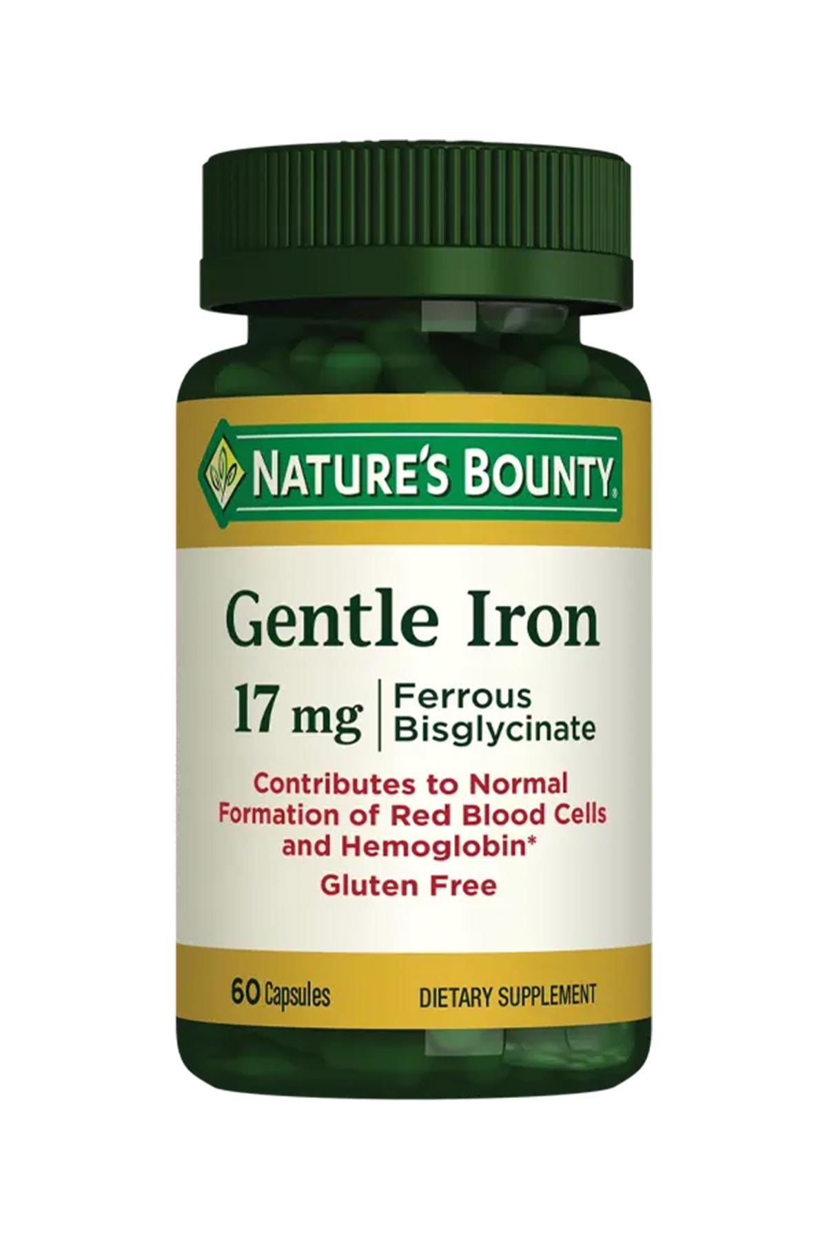 Nature's Bounty Gentle Iron 17 mg 60 Kapsül