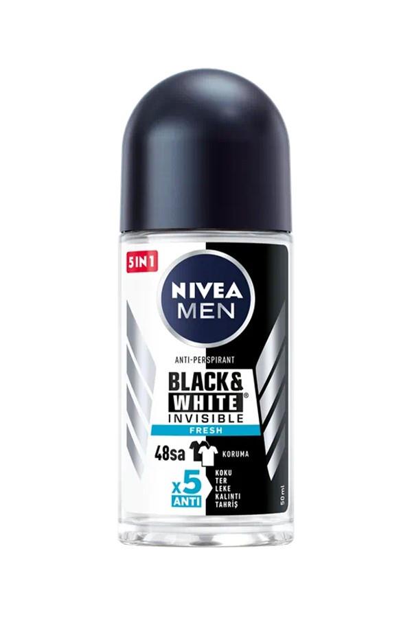 Nivea Black & White Invisible Roll-On For Men Fresh 50 ml