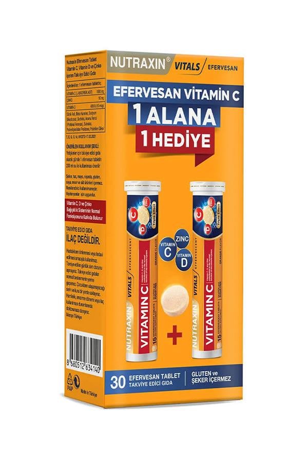 Nutraxin Efervesan Vitamin C 15 Tablet -1 Alana 1 Hediye