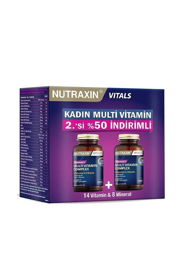 Nutraxin Multivitamin Kadın 120 Tablet - 2.si % 50 İndirimli