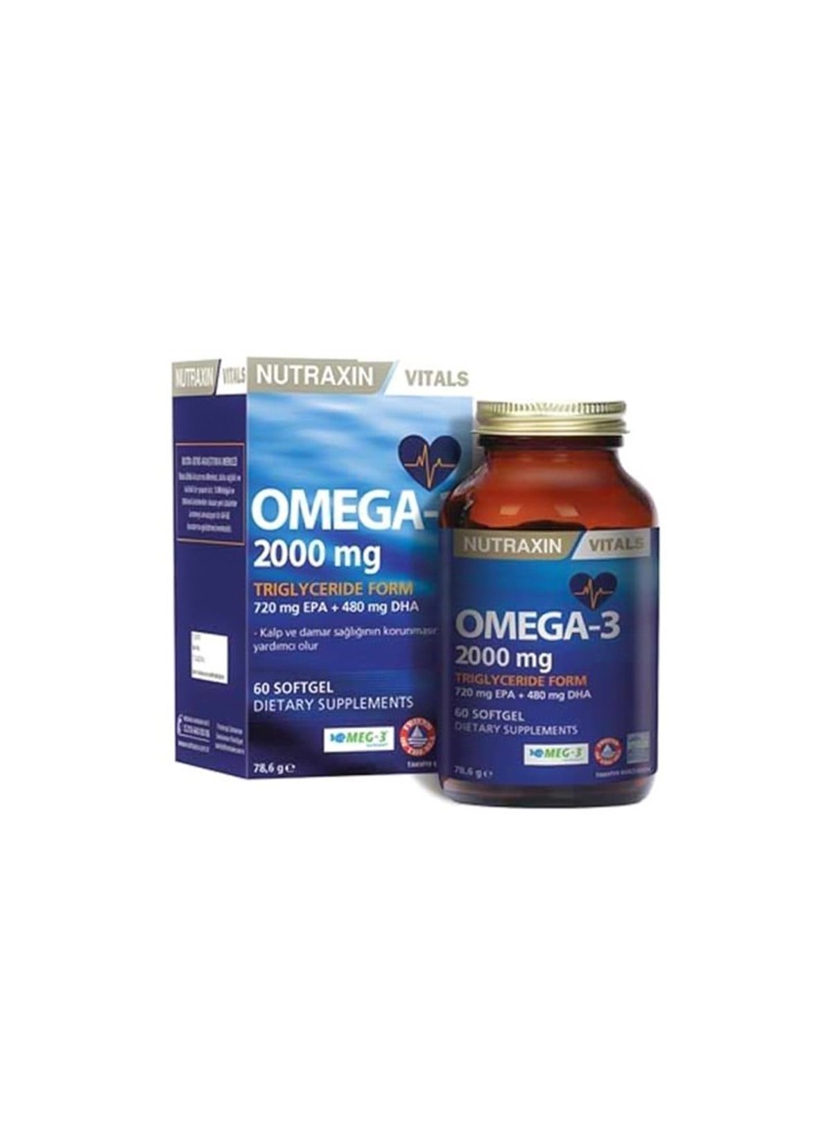 Nutraxin Omega 3 2000 mg 60 Kapsül