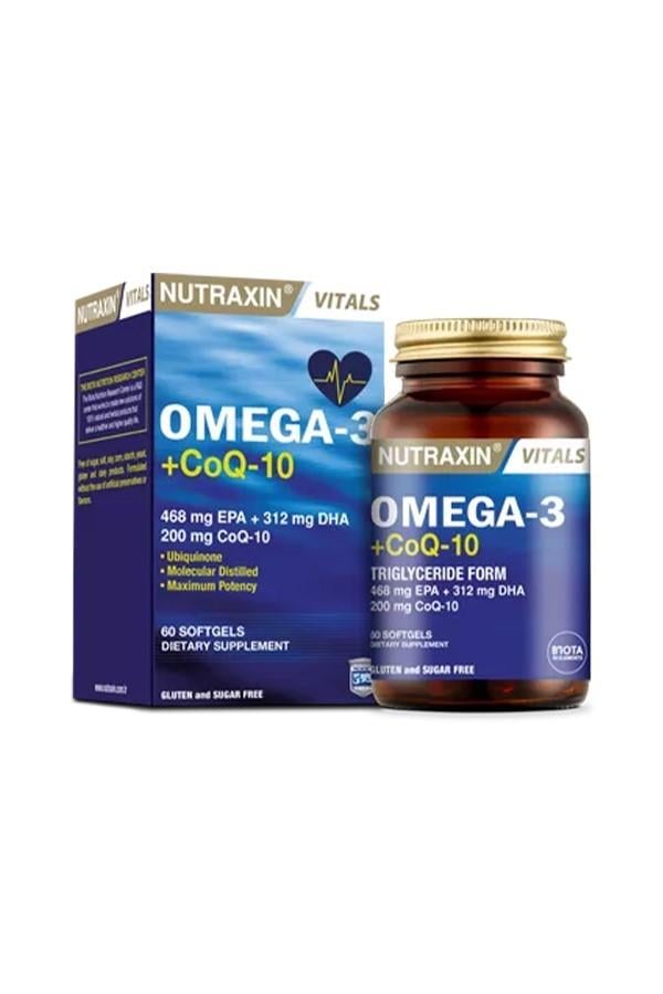 Nutraxin Vitals Omega-3 + Co-Q10 60 Softgel